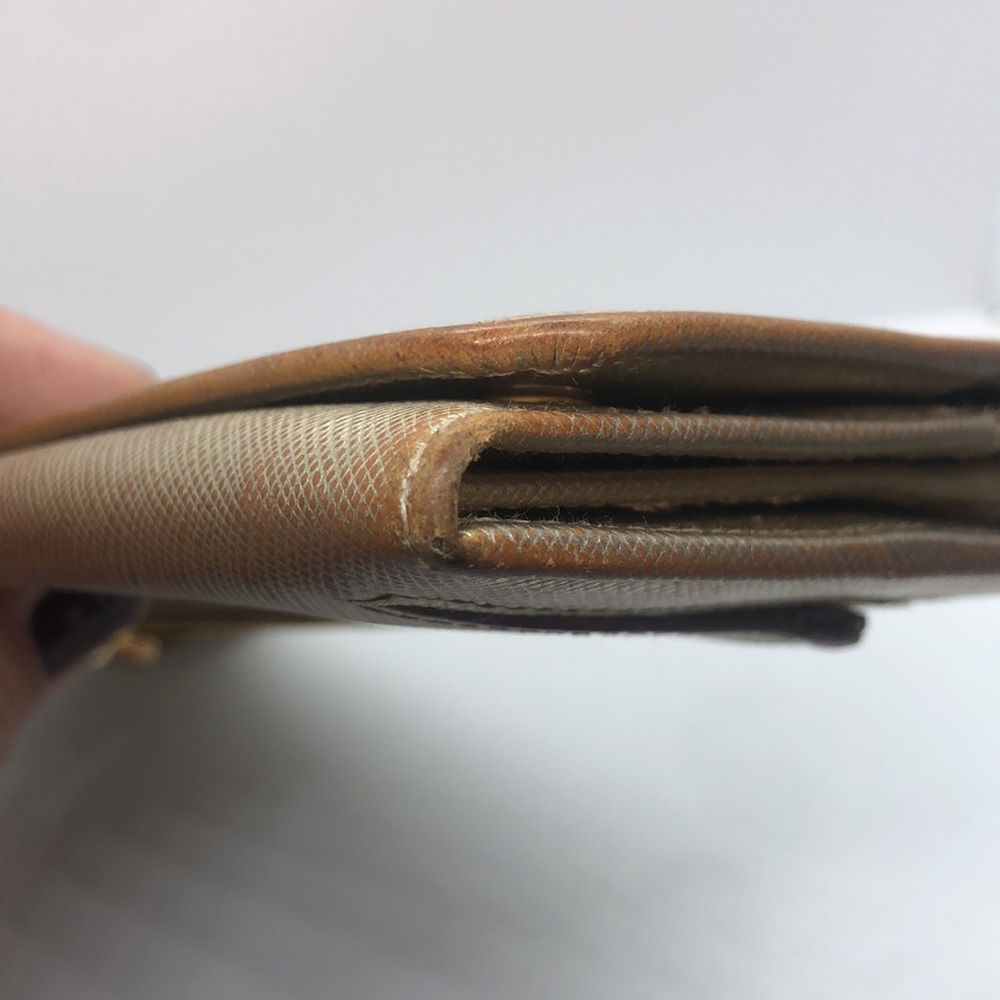 Gold Prada Saffiano Leather Long Wallet - Picture 11 of 12
